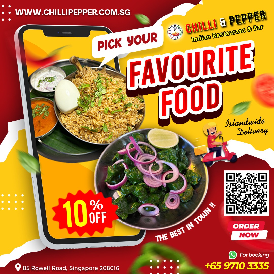 Favourite Indian Food in Singapore - Chilli & Pepper Rastaurant and Bar in Little India, Singapore
