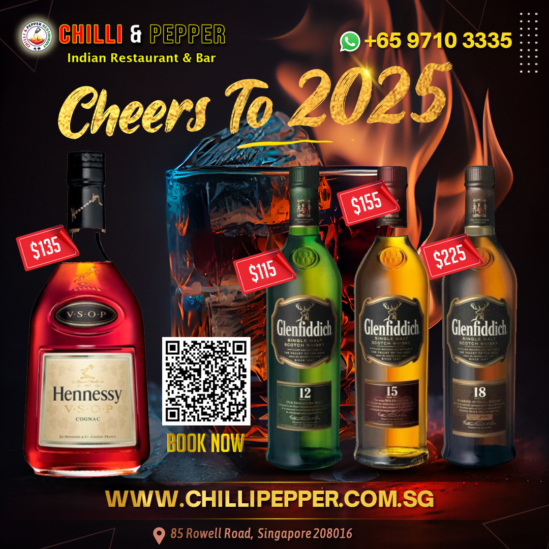 Cheers to bold & flavourful 2025 - Chilli & Pepper Rastaurant and Bar in Little India, Singapore